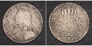 1 Ecu Kingdom of France (843-1791) Argent Louis XV de France (1710-1774)