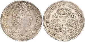 1 Ecu Kingdom of France (843-1791) Argent Louis XIV de France (1638-1715)