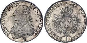 1 Ecu Kingdom of France (843-1791) Argent Louis XVI de France (1754 - 1793)