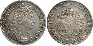 1 Ecu Kingdom of France (843-1791) Argent Louis XIV de France (1638-1715)