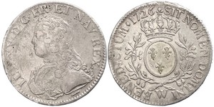 1 Ecu Kingdom of France (843-1791) Argent Louis XV de France (1710-1774)