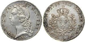 1 Ecu Kingdom of France (843-1791) Argent Louis XV de France (1710-1774)