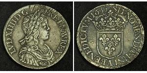 1 Ecu Francia Argento Luigi XIV di Francia (1638-1715)