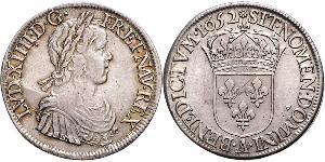1 Ecu Francia Argento Luigi XIV di Francia (1638-1715)