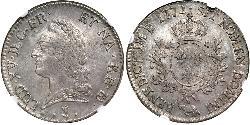 1 Ecu Francia medioevale (843-1791) Argento Luigi XV di Francia (1710-1774)