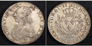 1 Ecu Francia medioevale (843-1791) Argento Luigi XVI di Francia (1754 - 1793)