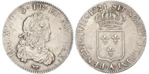1 Ecu Francia medioevale (843-1791) Argento Luigi XV di Francia (1710-1774)