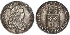 1 Ecu Francia medioevale (843-1791) Argento Luigi XV di Francia (1710-1774)