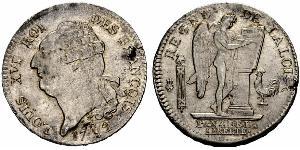 1 Ecu Francia medioevale (843-1791) Argento Luigi XVI di Francia (1754 - 1793)