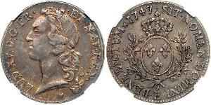 1 Ecu Francia medioevale (843-1791) Argento Luigi XV di Francia (1710-1774)