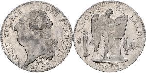1 Ecu Francia medioevale (843-1791) Argento Luigi XVI di Francia (1754 - 1793)