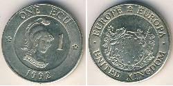 1 Ecu United Kingdom Copper/Nickel 