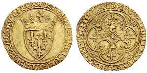 1 Ecu Kingdom of France (843-1791) Gold Karl VI (1368-1422)