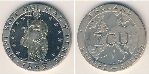 1 Ecu Reino Unido Níquel/Cobre 
