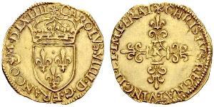 1 Ecu Kingdom of France (843-1791) Or Charles IX (roi de France)(1550 -1574)