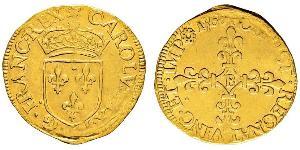 1 Ecu Francia medioevale (843-1791) Oro Carlo IX di Francia(1550 -1574)