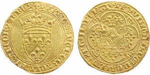 1 Ecu Francia medioevale (843-1791) Oro Carlo VI di Francia (1368-1422)