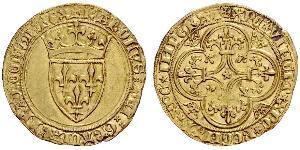 1 Ecu Francia medioevale (843-1791) Oro Carlo VI di Francia (1368-1422)