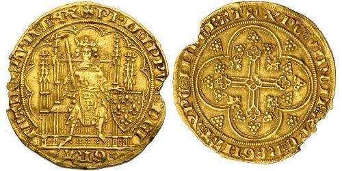 1 Ecu Francia medioevale (843-1791) Oro Filippo VI di Francia (1293 - 1350)