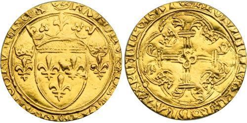 1 Ecu Francia medioevale (843-1791) Oro Carlo VII di Francia (1403 - 1461)