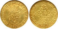 1 Ecu Reino de Francia (843-1791) Oro Gastón de Orleans (1608 - 1660)