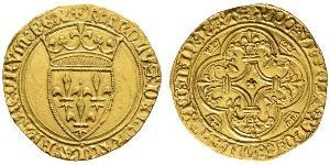 1 Ecu Reino de Francia (843-1791) Oro Carlos VI de Francia (1368-1422)