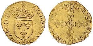 1 Ecu Reino de Francia (843-1791) Oro Carlos IX de Francia(1550 -1574)