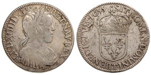 1 Ecu Francia Plata Luis XIV de Francia (1638-1715)