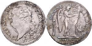 1 Ecu Reino de Francia (843-1791) Plata Luis XVI de Francia (1754 - 1793)