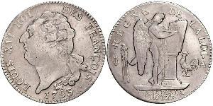 1 Ecu Reino de Francia (843-1791) Plata Luis XVI de Francia (1754 - 1793)