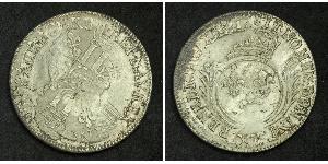 1 Ecu Reino de Francia (843-1791) Plata Luis XIV de Francia (1638-1715)