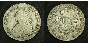 1 Ecu Reino de Francia (843-1791) Plata Luis XVI de Francia (1754 - 1793)