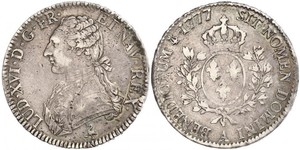 1 Ecu Reino de Francia (843-1791) Plata Luis XVI de Francia (1754 - 1793)