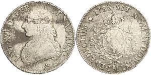 1 Ecu Reino de Francia (843-1791) Plata Luis XVI de Francia (1754 - 1793)