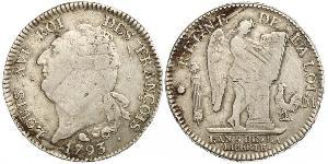 1 Ecu Reino de Francia (843-1791) Plata Luis XVI de Francia (1754 - 1793)