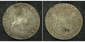 1 Ecu Kingdom of France (843-1791) Silber Ludwig XIV (1638-1715)