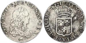 1 Ecu Kingdom of France (843-1791) Silber Ludwig XV (1710-1774)