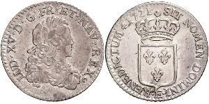 1 Ecu Kingdom of France (843-1791) Silber Ludwig XV (1710-1774)