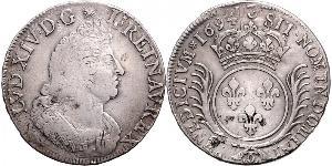 1 Ecu Kingdom of France (843-1791) Silber Ludwig XIV (1638-1715)