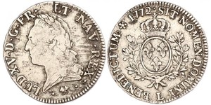 1 Ecu Kingdom of France (843-1791) Silber Ludwig XV (1710-1774)
