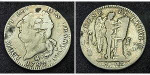 1 Ecu Kingdom of France (843-1791) Silber Ludwig XVI (1754 - 1793)