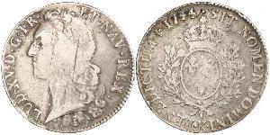 1 Ecu Kingdom of France (843-1791) Silber Ludwig XV (1710-1774)