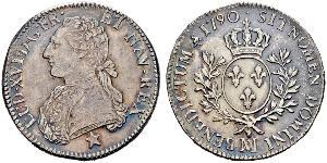 1 Ecu Kingdom of France (843-1791) Silber Ludwig XVI (1754 - 1793)