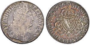 1 Ecu Kingdom of France (843-1791) Silber Ludwig XIV (1638-1715)