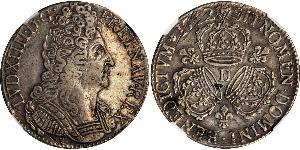 1 Ecu Kingdom of France (843-1791) Silver Louis XIV (1638-1715)