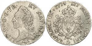 1 Ecu Kingdom of France (843-1791) Silver Louis XV of France(1710-1774)