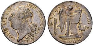 1 Ecu Kingdom of France (843-1791) Silver Louis XVI of France (1754 - 1793)