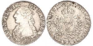 1 Ecu Kingdom of France (843-1791) Silver Louis XVI of France (1754 - 1793)