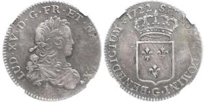 1 Ecu Kingdom of France (843-1791) Silver Louis XV of France(1710-1774)