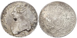 1 Ecu Kingdom of France (843-1791) Silver Louis XVI of France (1754 - 1793)